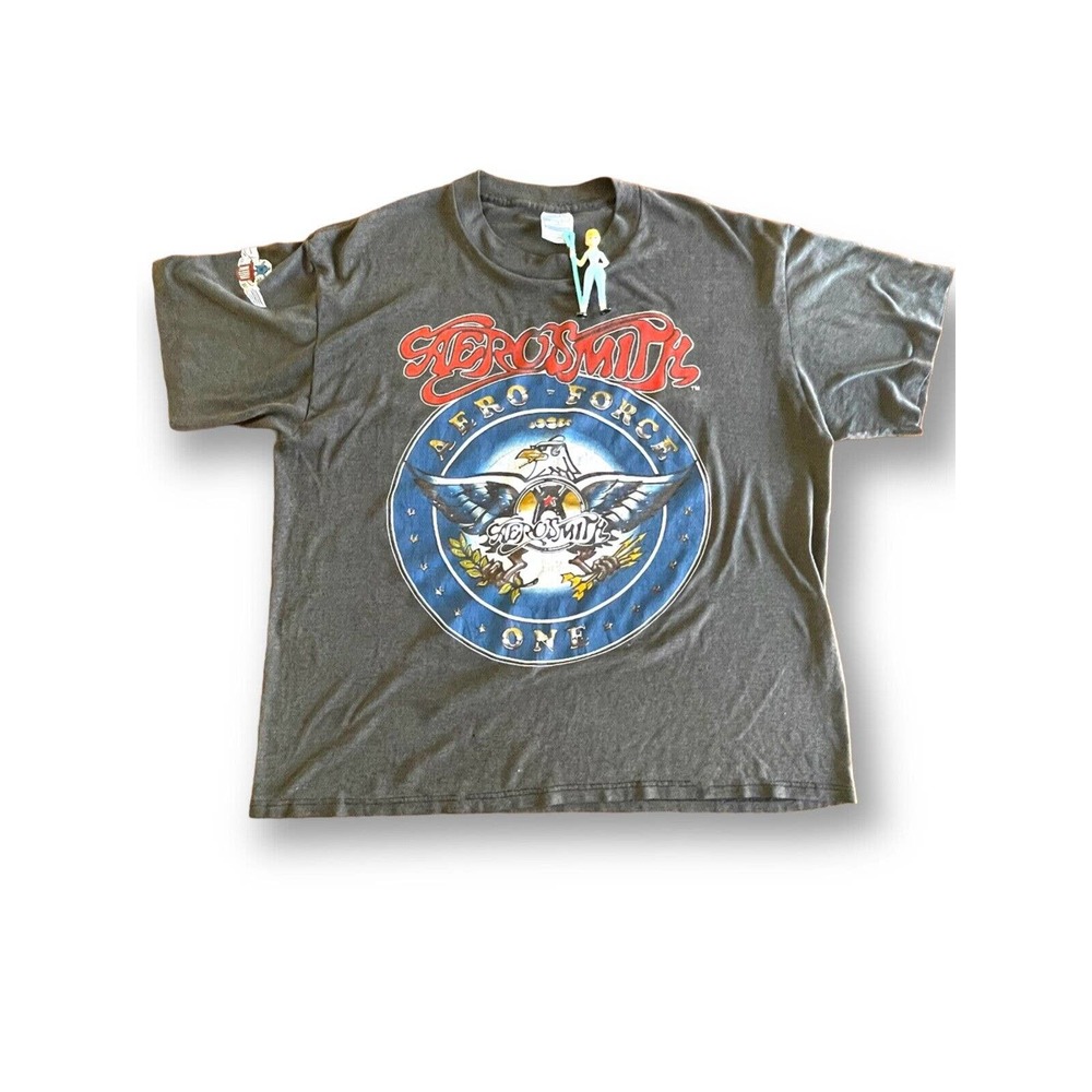 Vintage Aerosmith 1987-88 Aero Force One concert tour shirt size XL